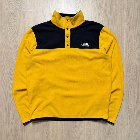 The North Face Other - The North Face TKA Glacier Pullover Snap Button Fleece Jacket Mens Medium Yellow